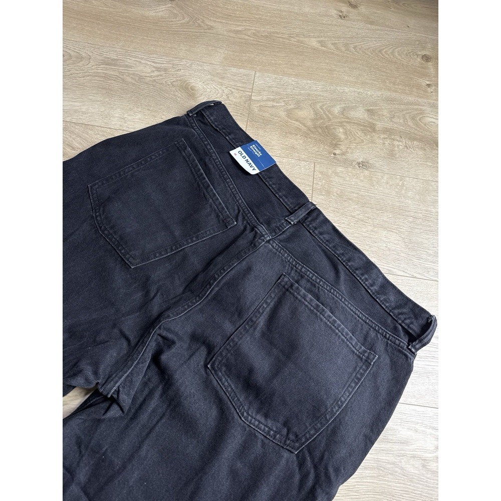 NWT Womens‎ Old Navy High Rise Slouchy Straight Black Jeans Distressed Size 18 - Picture 13 of 14